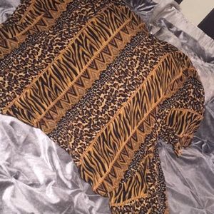 Mixed animal print oversized shawl/cardigan